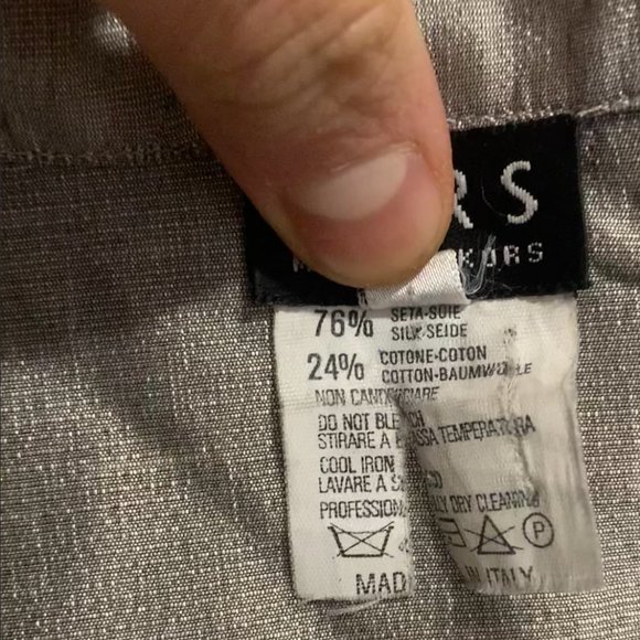 Michael Kors Silk / Cotton Silver Dress - Picture 3 of 12